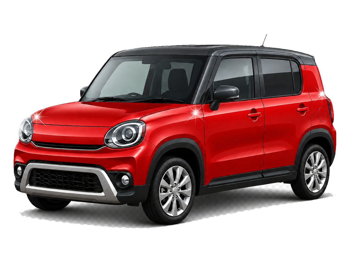 艶のある赤いコンパクトSUV
